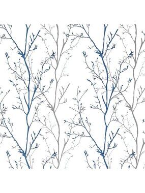 Grey Blue Tree Branches Peel and Stick Contact Paper 17.7" x 78.7"